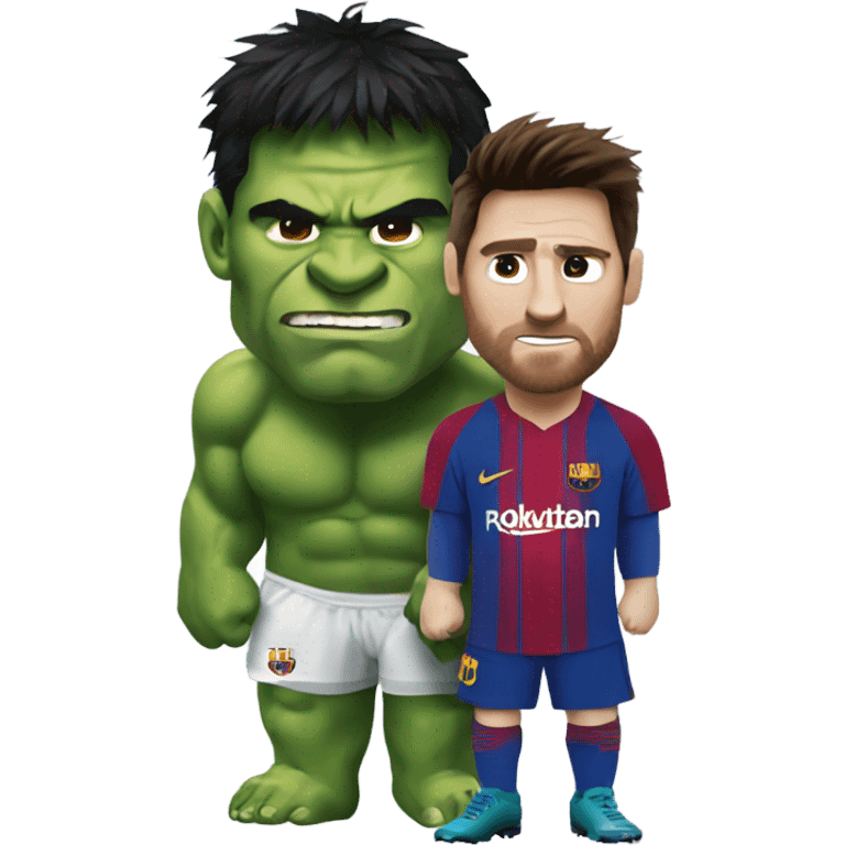 Messi and hulk emoji