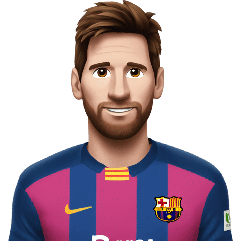 Messi con camisa rosada  emoji