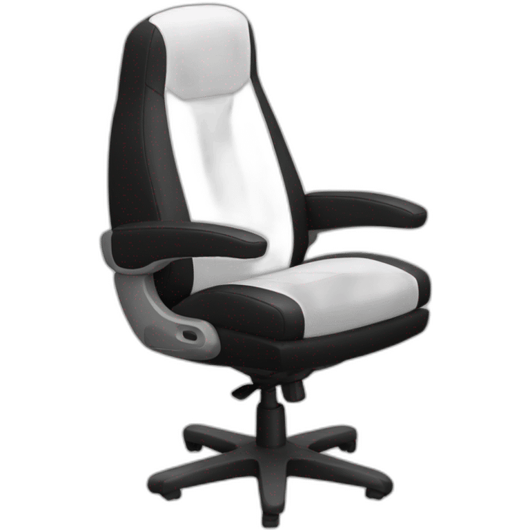 Black and white Gaming chair emoji