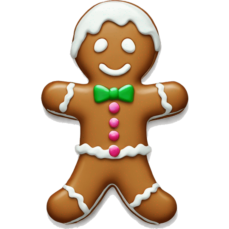 gingerbread man white icing emoji