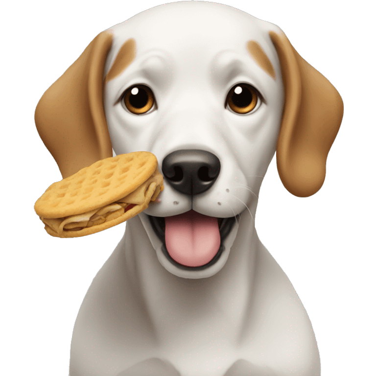 Dog eating food emoji