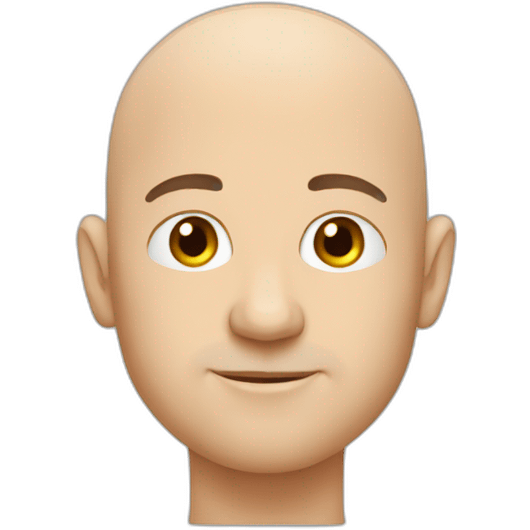 Bald guy with haies emoji