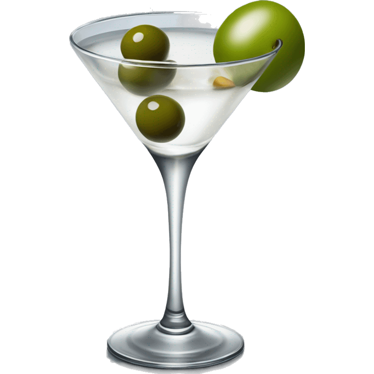 Vodka martini with olives, no top garnish emoji