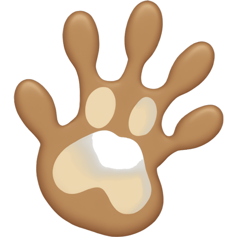 A cat paw waving emoji