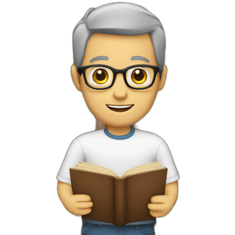 human with many books emoji