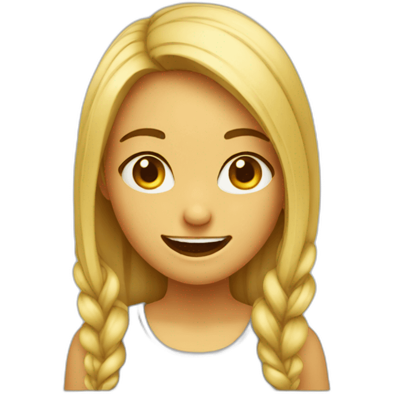 girl with mocking smile emoji