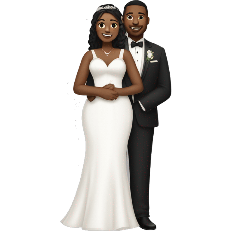 Plus size couple wedding pale emoji