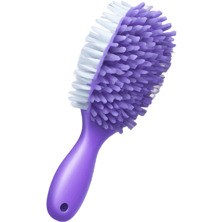 light purple hair brush emoji