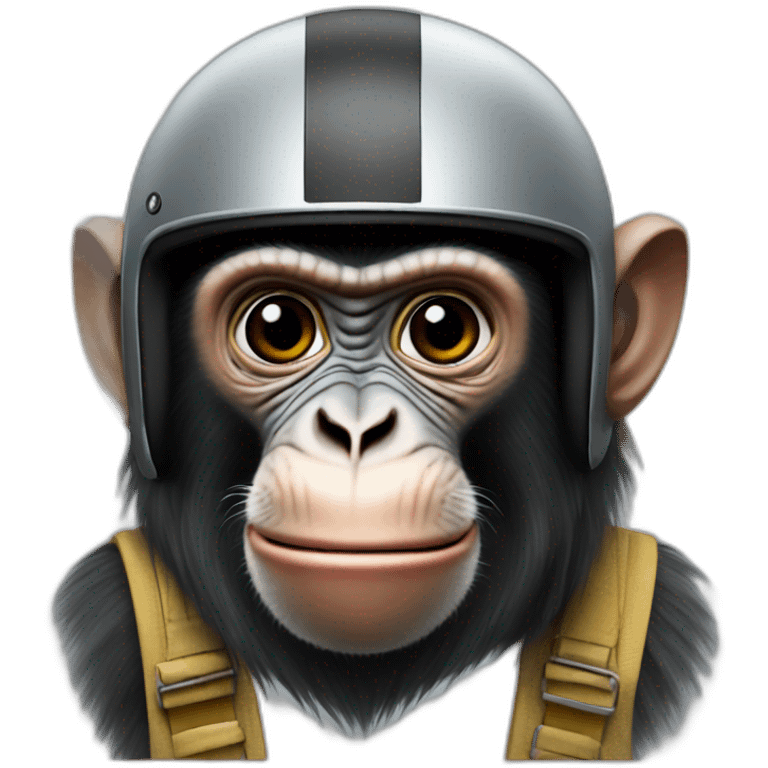 mandril ape with bike helmet emoji