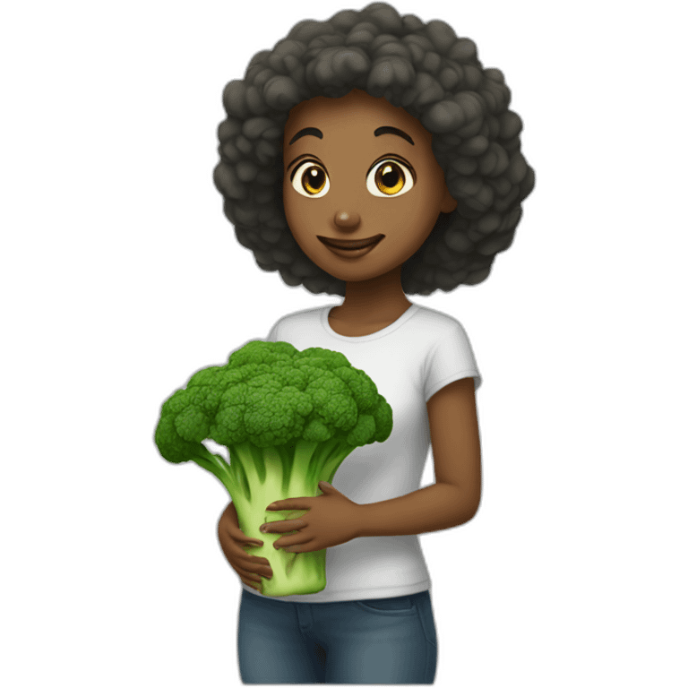 broccoli girl emoji