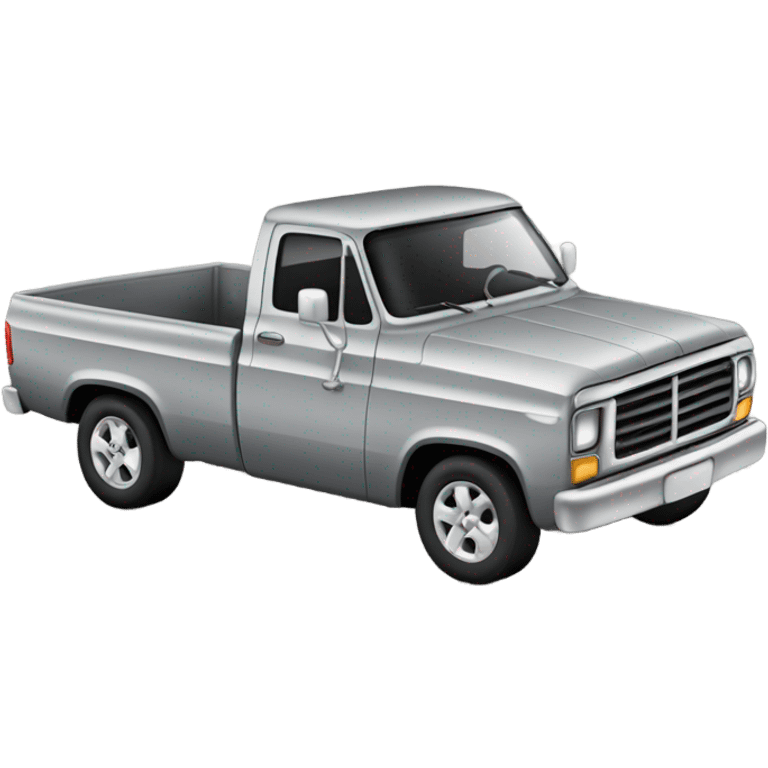 Grey crew cab pickup truck  emoji