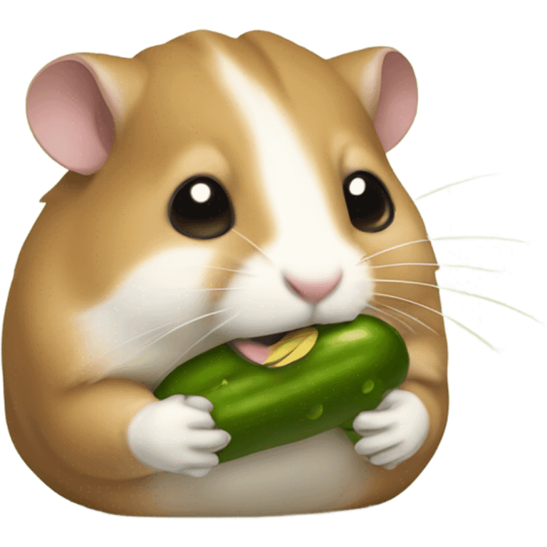 brown hamster eating a pickle emoji