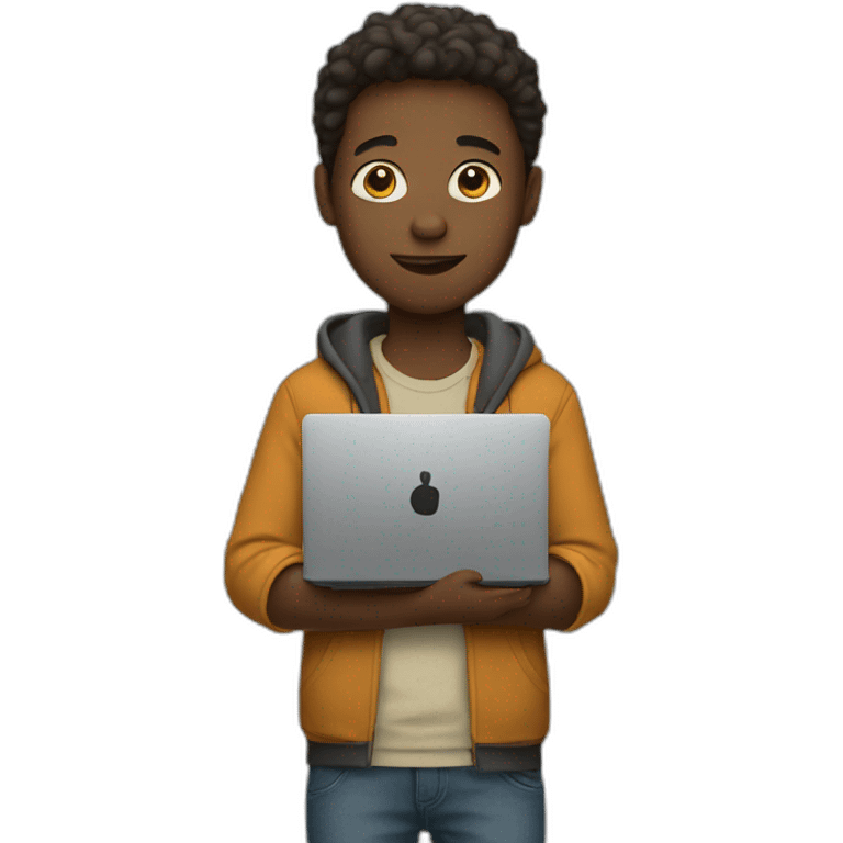 boy with a laptop emoji