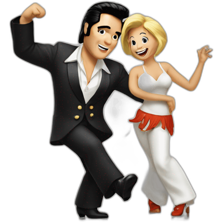 Elvis dancing with Obelix emoji