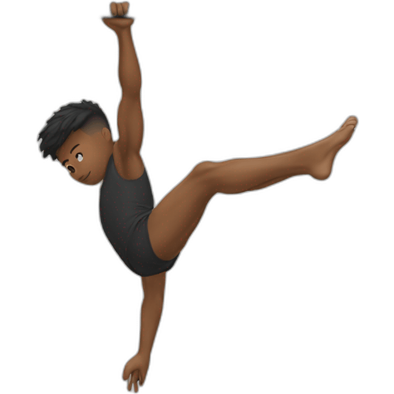 boy mixrace in front lever on drawbar emoji