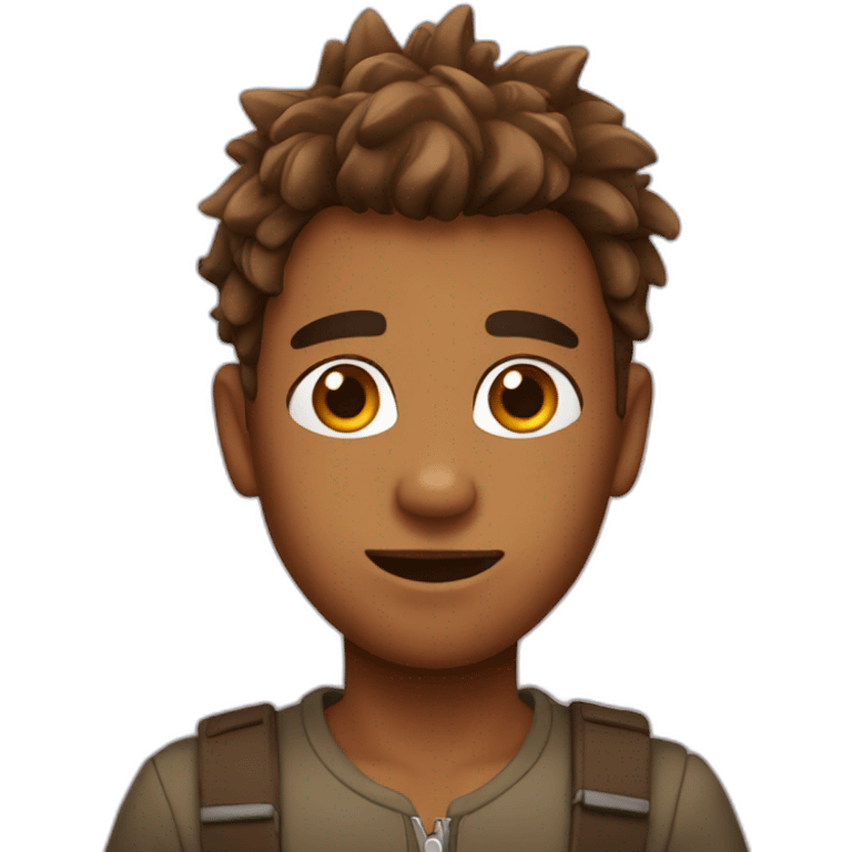 Brown Boy with spike Hair emoji