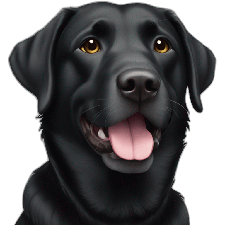 happy-BavarianMountainHound-mixed-Allblack-Labrador emoji