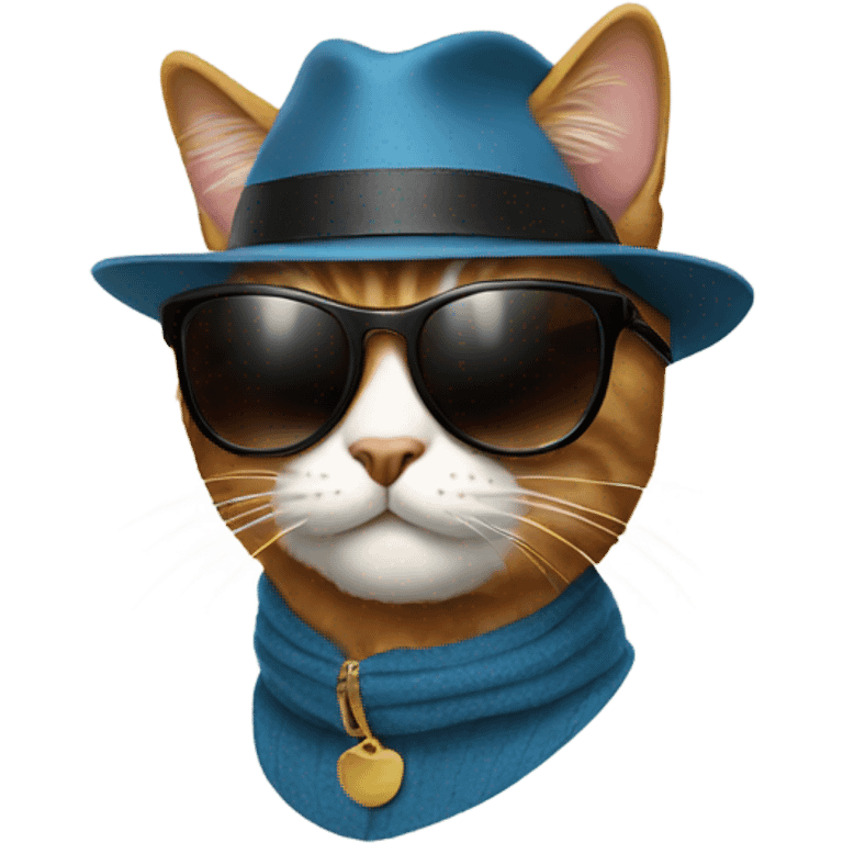 Cat with sunglasses emoji