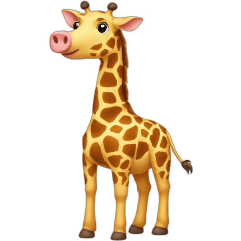 Giraffe pig emoji