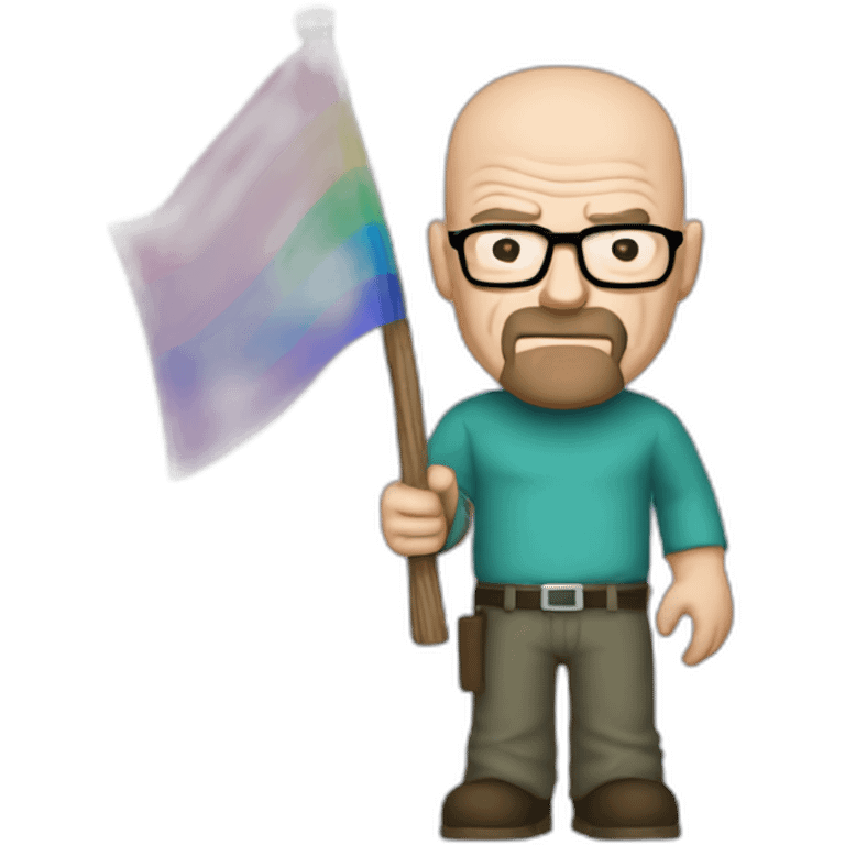 walter white holding the trans pride flag emoji