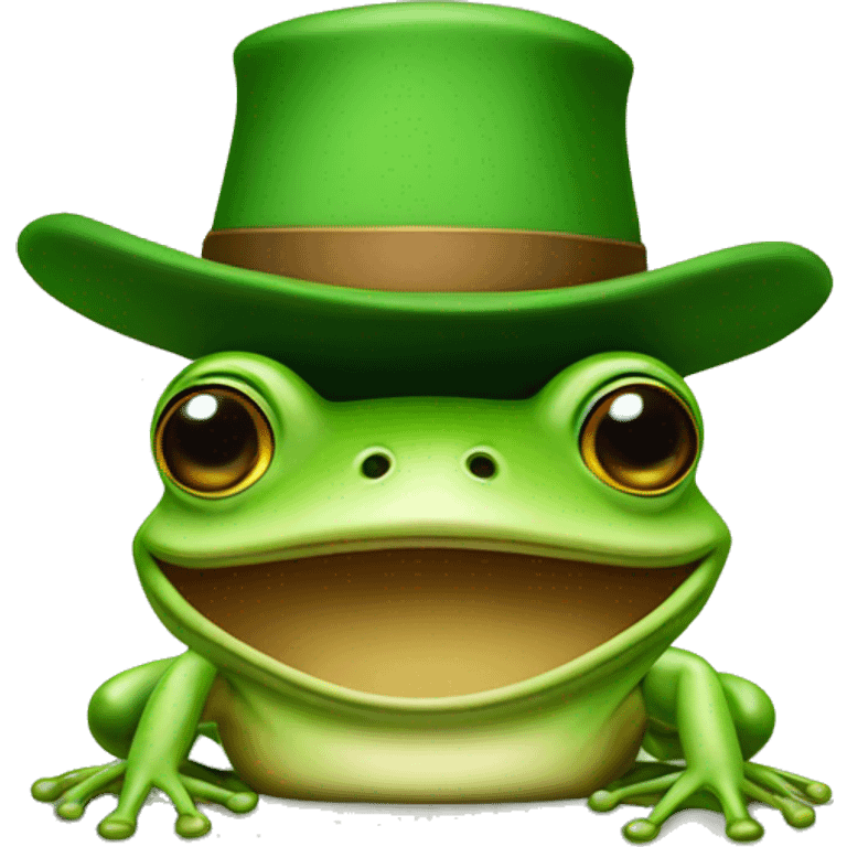 frog with derby hat emoji