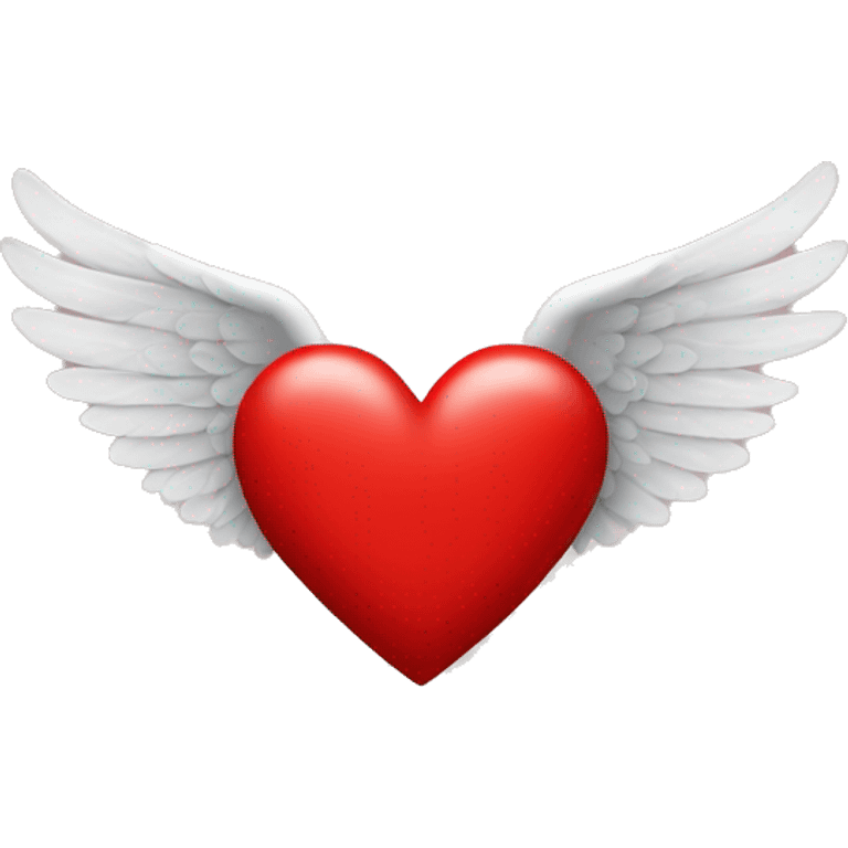 Wings around red heart emoji