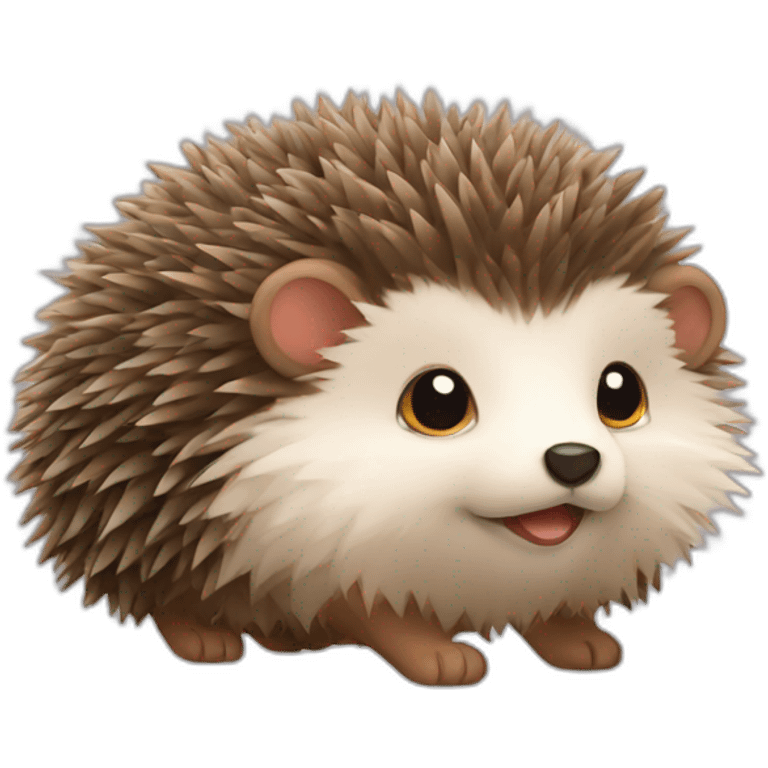 fluffy hedgehog emoji