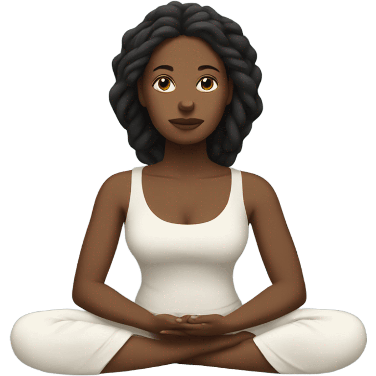 Black women meditate  emoji