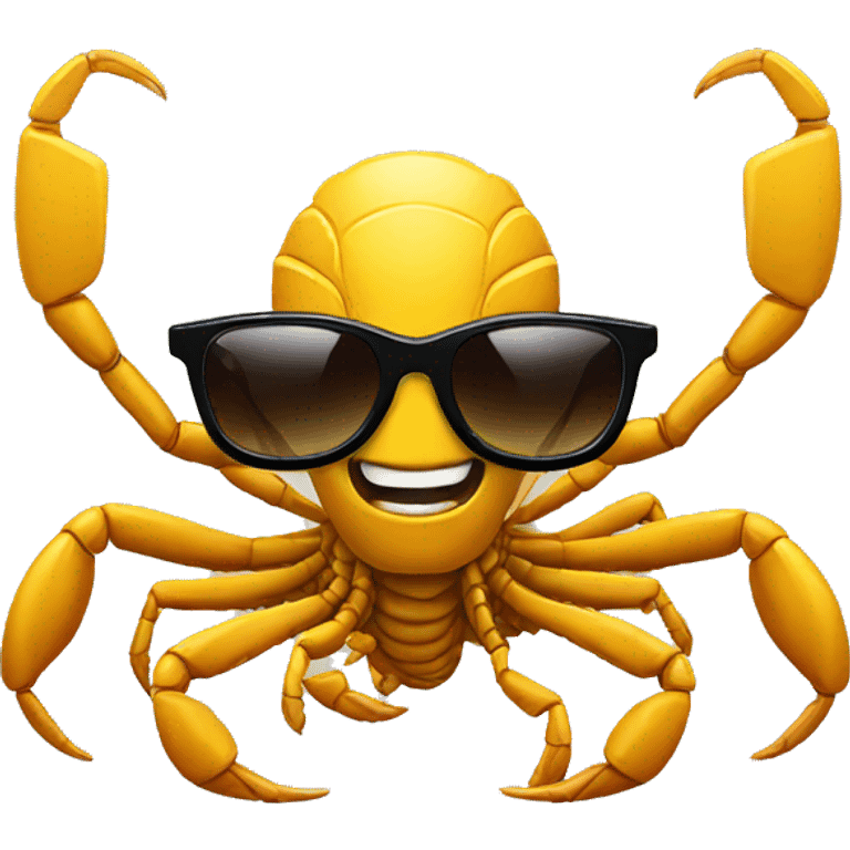 Scorpion with sunglasses emoji