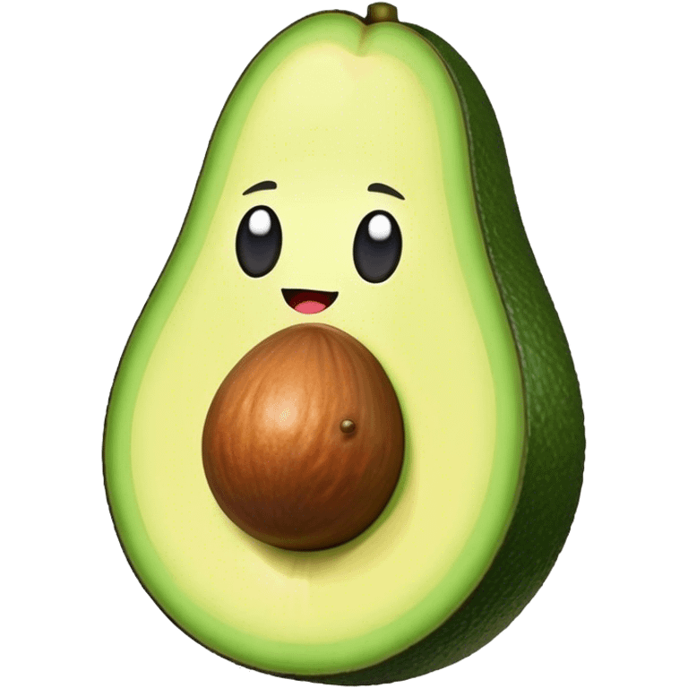 Aguacate con boca grande emoji