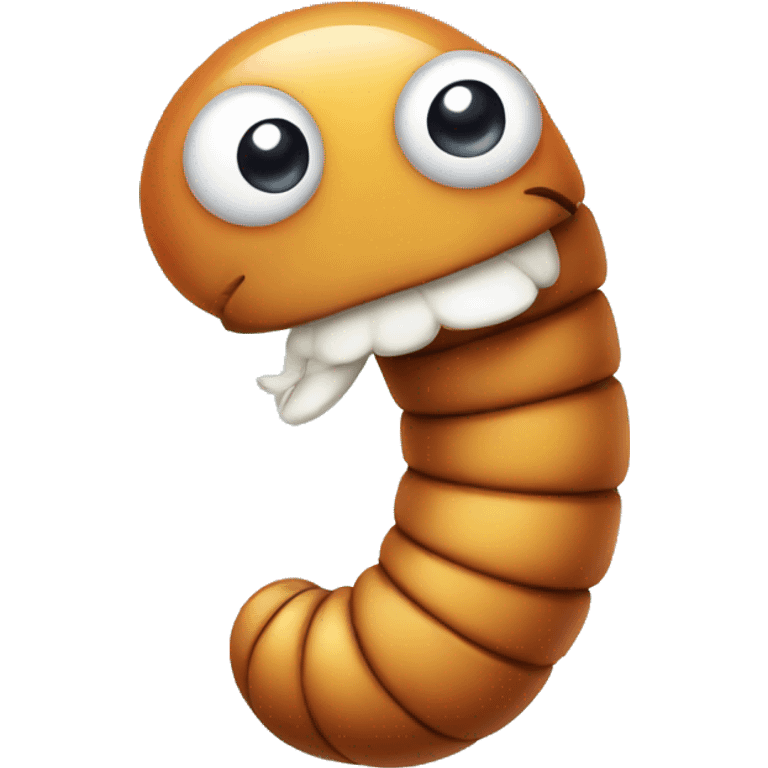 Worm with a mustache  emoji