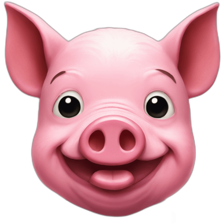 pig in spiderman mask emoji