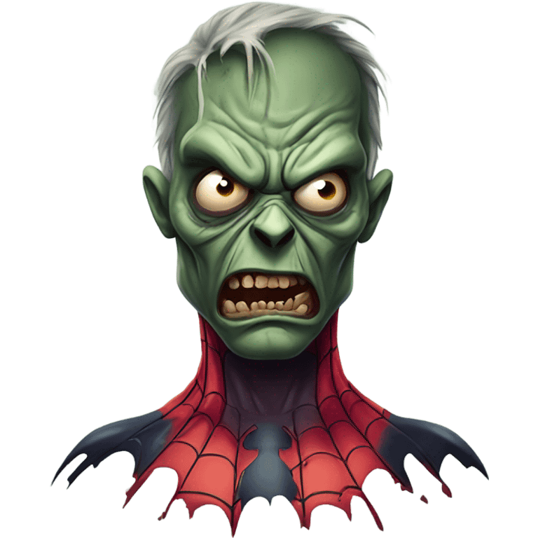 Zombie Spiderman angry Face  emoji