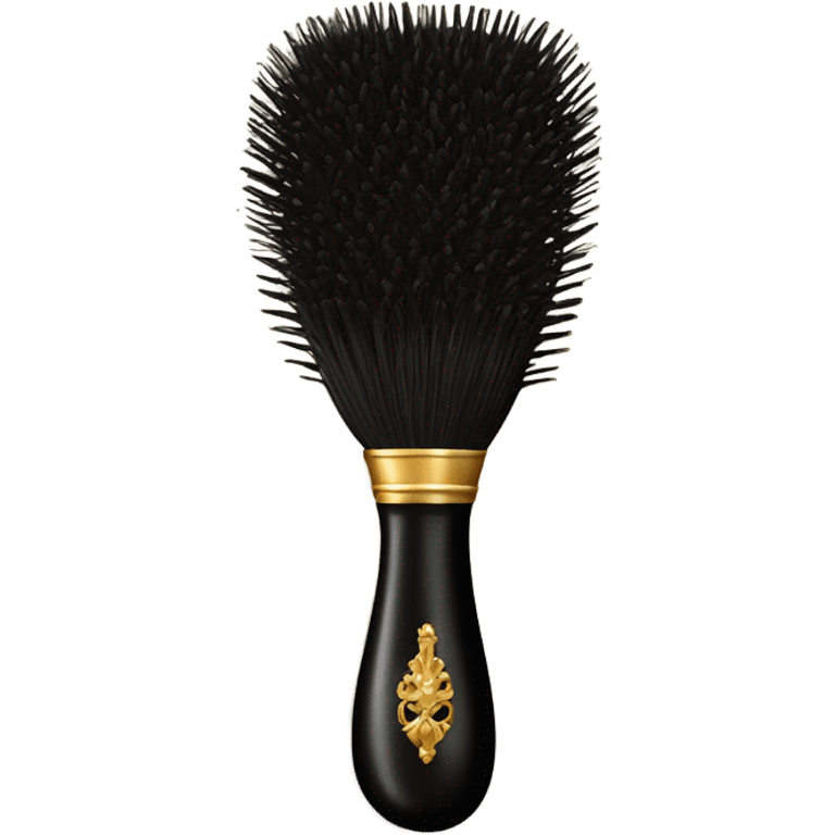 vintage rococo black hair brush emoji