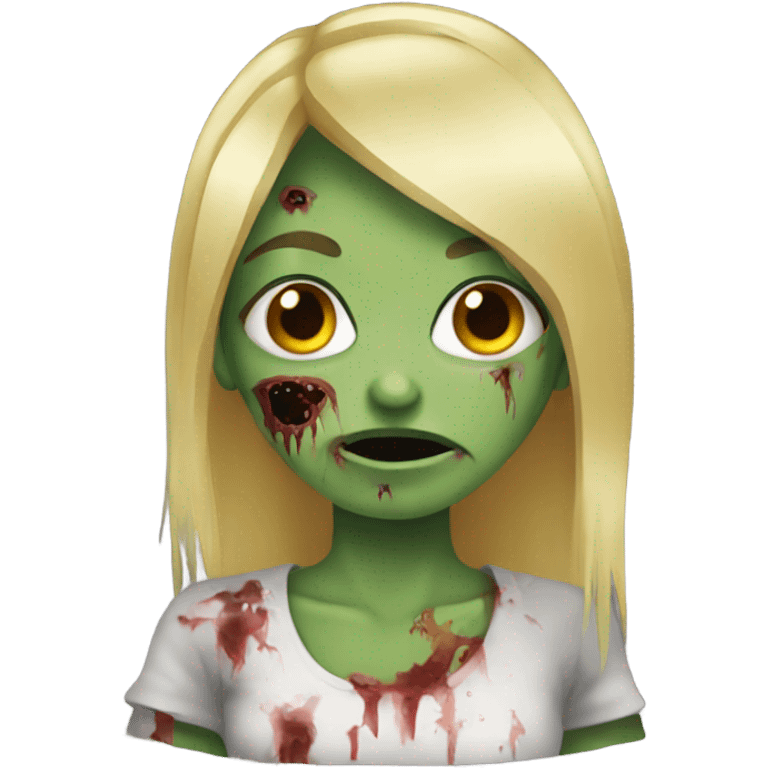 girl zombie with blonde hair emoji