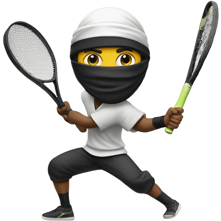  Ninja playing tennis emoji