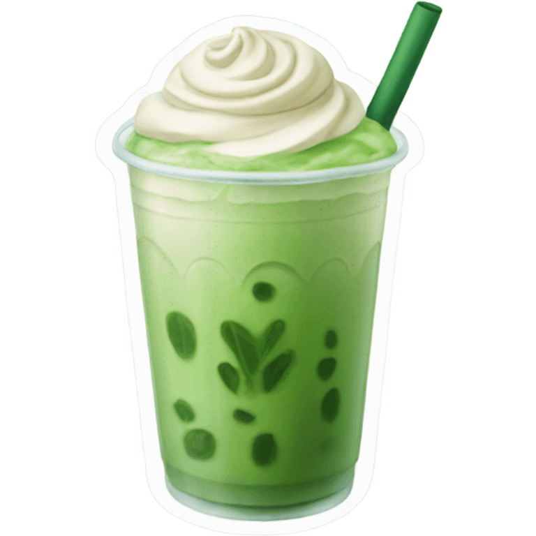 Iced matcha latte emoji