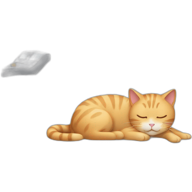 cat sleeping on a treadmill emoji