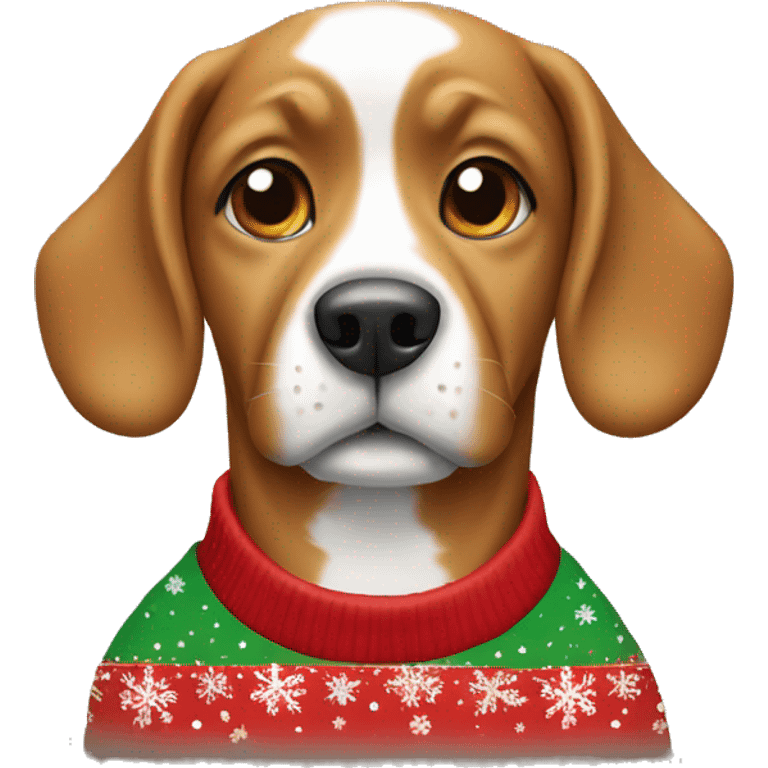 dog with christmas sweatshirt  emoji