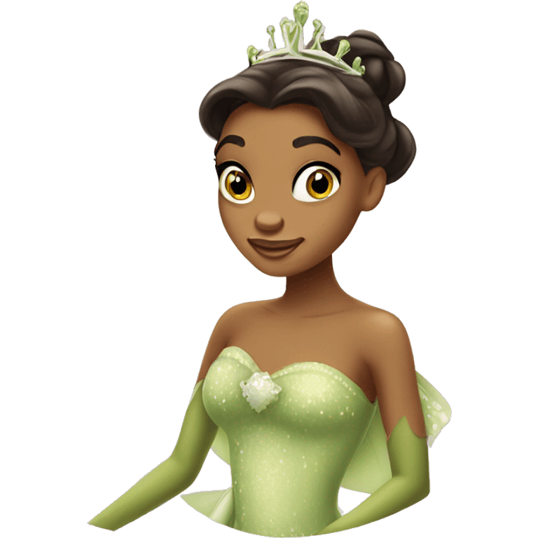 Princess Tiana frog emoji