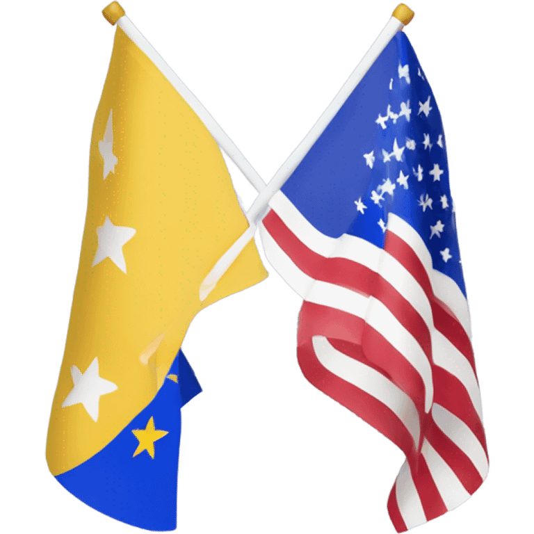 USA and EU flag collaboration emoji