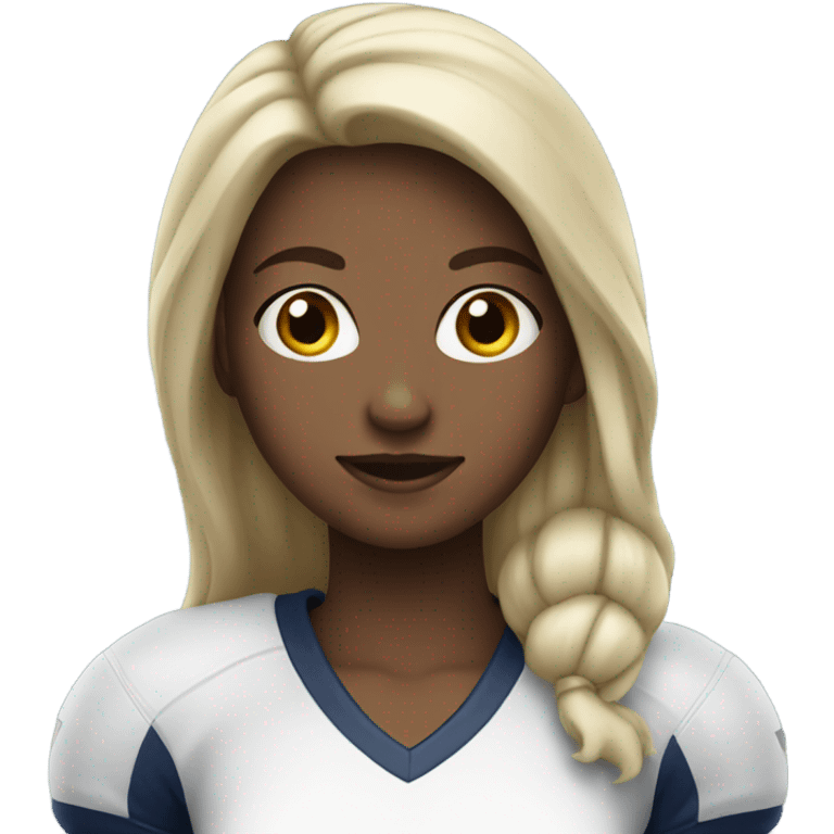 White Girl with football emoji