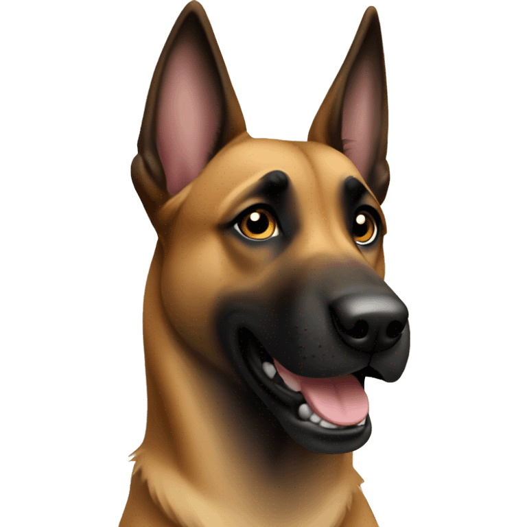 malinois say hello with hand emoji