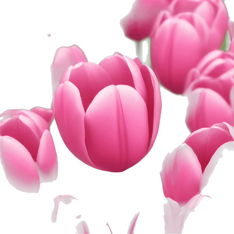 Pink tulips emoji