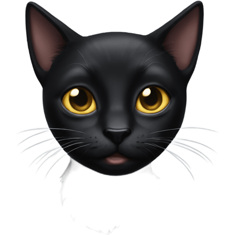 Black cat ugly emoji