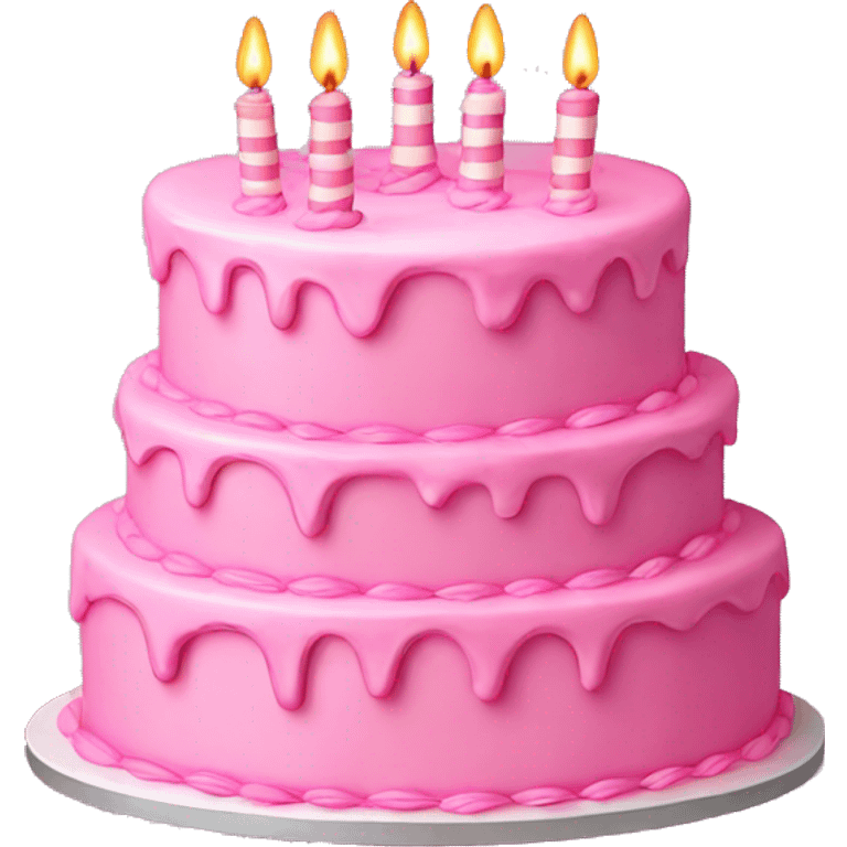 birthday cake pink emoji