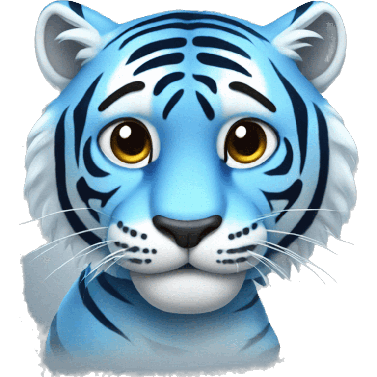 cartoon Blue tiger emoji