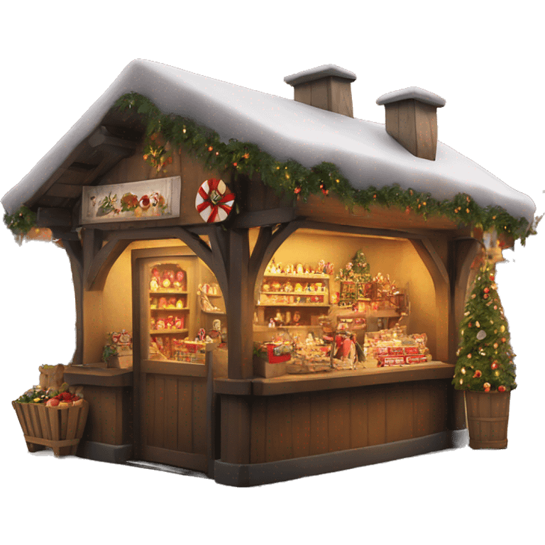 Christmas market booth from germany that looks cozy emoji