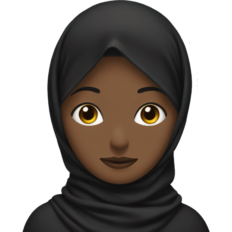 Black Hijabi hand on head emoji