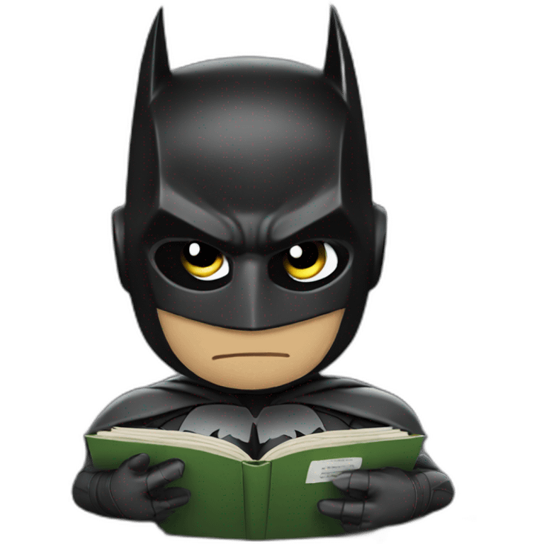 Batman reading books emoji